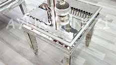 Boncuklu Model Aynalı Yan Sehpa