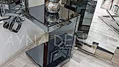 C Model Aynalı Yan Sehpa