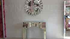 Piyano Model Aynalı Dresuar Takımı