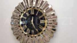 Güneş Golden Jet Black Model Altın Siyah Renk Aynalı Duvar Saati