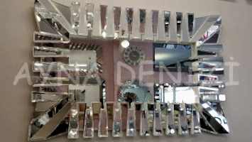 Akustik White Small Silver Model Beyaz Şeffaf Renk Modern Ayna