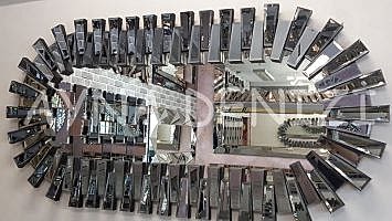 Güneş Piyano Black Smoked Model Siyah Füme Renk Modern Ayna