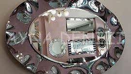 Wavy Night Model Elips Modern Ayna