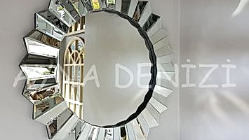 Madalyon Black Naturel Model Siyah Şeffaf Renk Modern Ayna