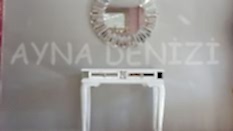 Vintage White Lükens Model Beyaz Renk Aynalı Dresuar Takımı