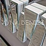 Akustik White Silver Model Beyaz Şeffaf Renk Modern Ayna-23