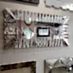 Akustik White Silver Model Beyaz Şeffaf Renk Modern Ayna-7