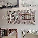 Akustik White Silver Model Beyaz Şeffaf Renk Modern Ayna-9