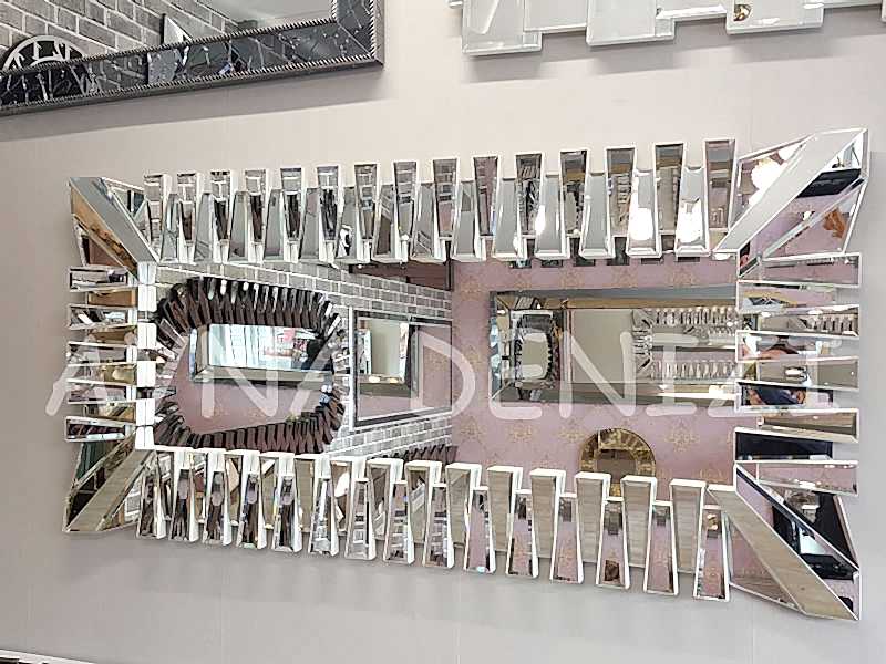 Akustik White Silver Model Beyaz Şeffaf Renk Modern Ayna