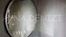 Circle Wood Silver Model Gümüş Renk Yuvarlak Dairesel Dekoratif Ayna