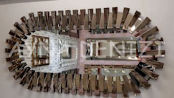 Güneş Piyano Black Bronze Model Siyah Bronz Renk Modern Ayna