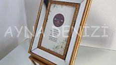 Jesy First Gold Model Altın Renk Dekoratif Aynalı Resim Çerçevesi