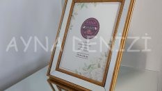 Jesy Fourth Gold Model Altın Renk Dekoratif Aynalı Resim Çerçevesi