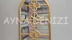 Jerez Model Altın Renk Dekoratif Pencere Ayna