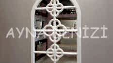 Jerez Model Beyaz Renk Dekoratif Pencere Ayna