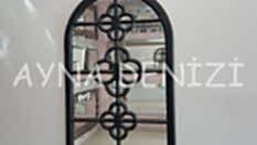 Jerez Model Siyah Renk Dekoratif Pencere Ayna