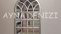 Messina Model Gümüş Renk Dekoratif Pencere Ayna