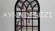 Messina Model Siyah Renk Dekoratif Pencere Ayna