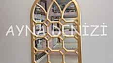 Rennes Model Altın Renk Dekoratif Pencere Ayna