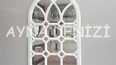 Rennes Model Beyaz Renk Dekoratif Pencere Ayna