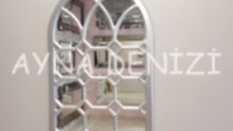 Rennes Model Gümüş Renk Dekoratif Pencere Ayna