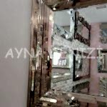 Çizgi Bronze Model Modern Ayna-16