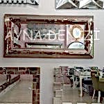 Çizgi Bronze Model Modern Ayna-2