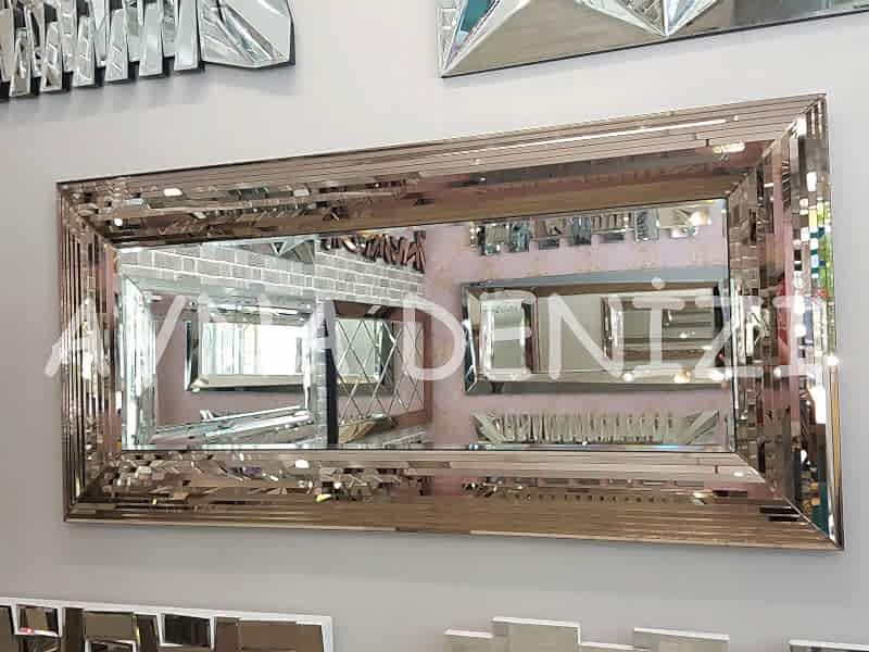 Çizgi Bronze Model Modern Ayna