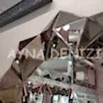 Kristal Bronze Model Modern Ayna-17