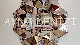 Kristal Bronze Model Modern Ayna