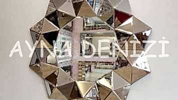 Kristal Bronze Model Modern Ayna