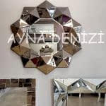 Kristal Bronze Model Modern Ayna-4