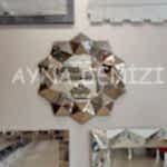 Kristal Bronze Model Modern Ayna-5