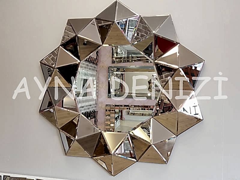 Kristal Bronze Model Modern Ayna