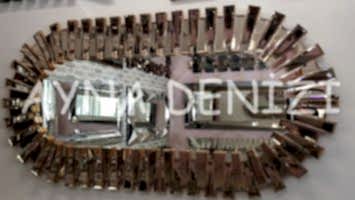 Güneş Piyano Gold Bronze Model Altın Bronz Renk Modern Ayna