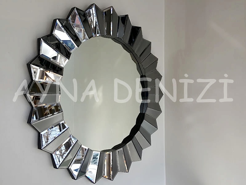 Madalyon Black Smoked Model Siyah Füme Renk Modern Ayna