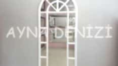 Ferrara Model Beyaz Renk Dekoratif Pencere Ayna