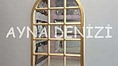 Fondi Model Altın Renk Dekoratif Pencere Ayna