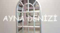 Latina Model Gümüş Renk Dekoratif Pencere Ayna