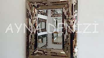 Çizgi Tiny Bronze Model Modern Ayna