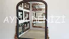 Lady Model Antrasit Altın Renk Dekoratif Ayna