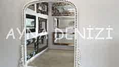 Lady Model Eskitme Beyaz Renk Dekoratif Ayna