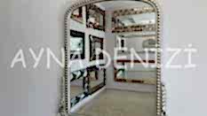 Lady Model Gümüş Renk Dekoratif Ayna