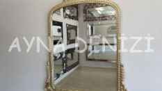 Lady Model Platin Altın Renk Dekoratif Ayna