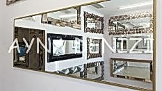 Royal Elegant Model Gold Altın Renk Metal Çerçeveli Dekoratif Ayna