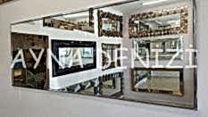 Royal Elegant Model Platin Gümüş Renk Metal Çerçeveli Dekoratif Ayna