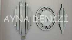 Perfect Future Silver Model Üçlü Set Aynalı Saatli Niş Takımı