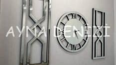 Special Future Silver Model Üçlü Set Aynalı Saatli Niş Takımı