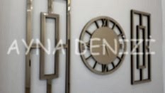 Generic Future Bronze Model Üçlü Set Aynalı Saatli Niş Takımı