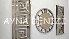 Premium Future Bronze Model Üçlü Set Aynalı Saatli Niş Takımı